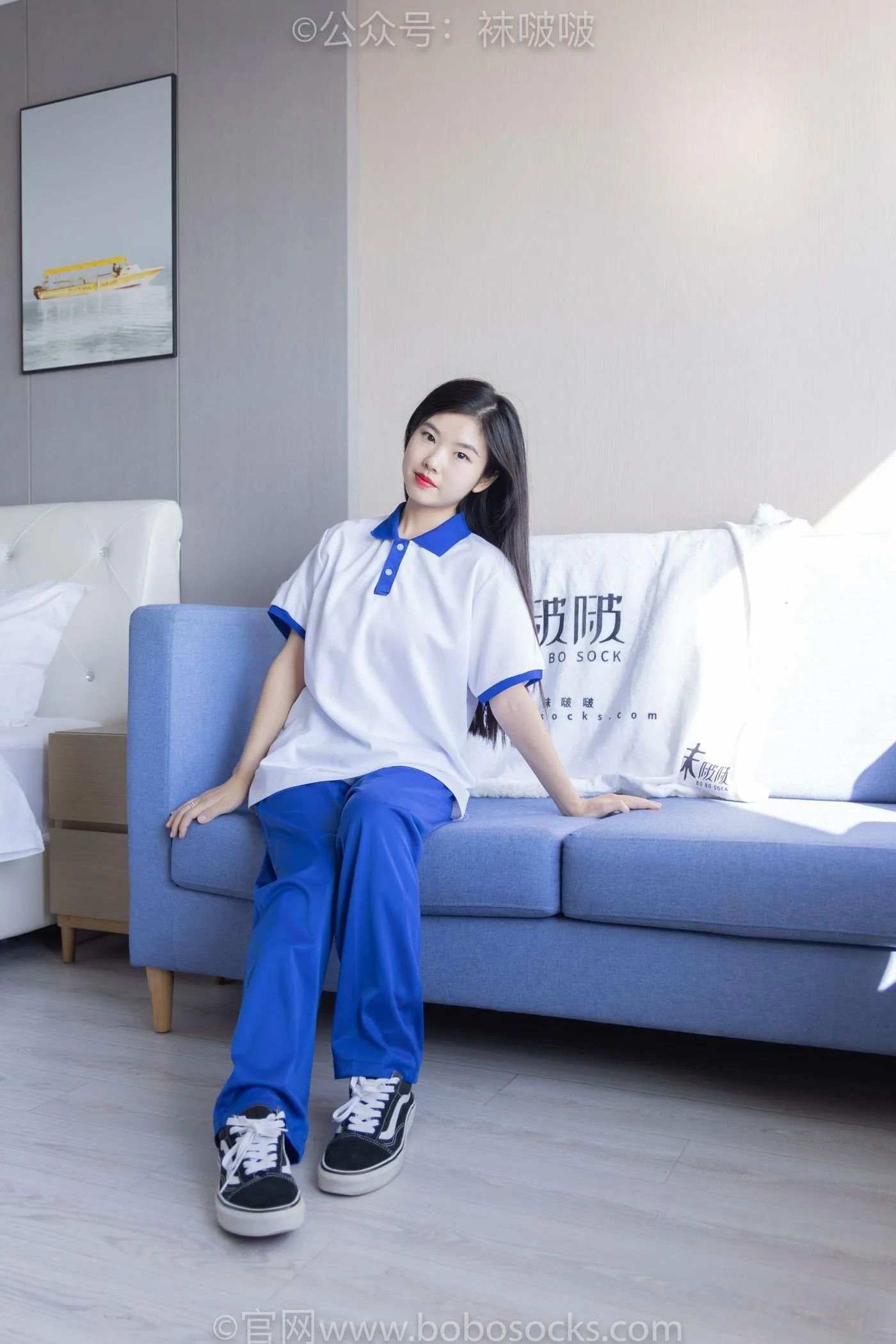 [BoBoSocks袜啵啵]NO.039 小奶熊-校服、vans帆布鞋、短白棉袜、裸足 [154P]插图7